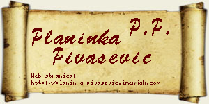 Planinka Pivašević vizit kartica